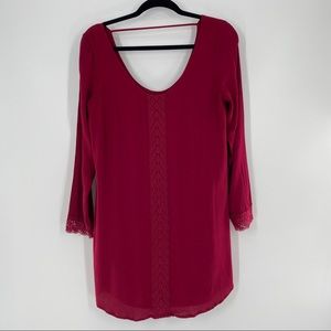 Blue Rain Francesca’s Burgundy Shift Dress Small